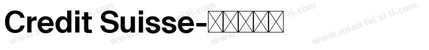 Credit Suisse字体转换